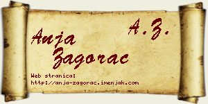 Anja Zagorac vizit kartica